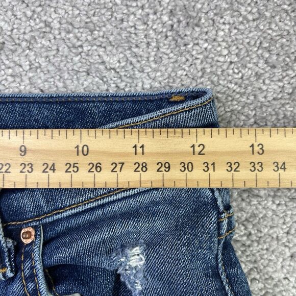 GRLFRND Karolina Jeans Women’s 24 Blue Skinny Mid-Rise Medium Wash Button Fly - Picture 12 of 16